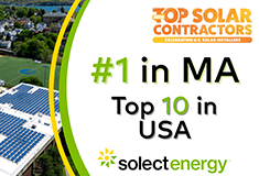 Solect Energy ranks #1 in Massachusetts on 2025 solar power world top solar contractors list
